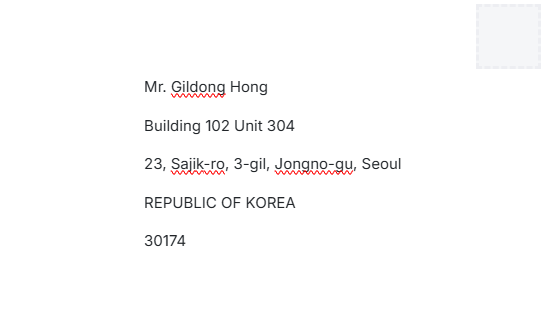 address-example-south-korean-english