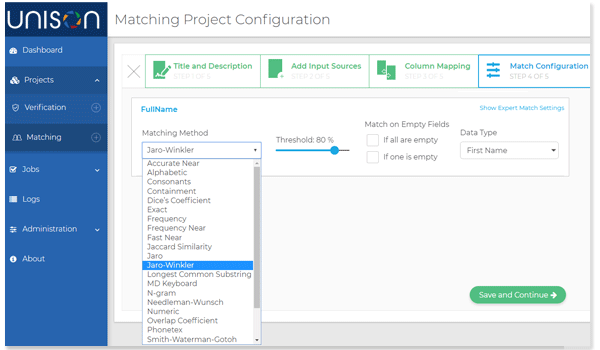 unison-matching-gui