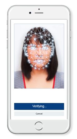 The algorithm will recognize a matchup between a user selfie and their ID image.