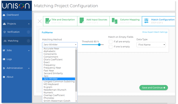 Customer Data Management(CDM) - Intuitive Matching GUI