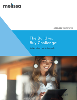 the Build vs Buy Challenge, a Melissa whitepaper